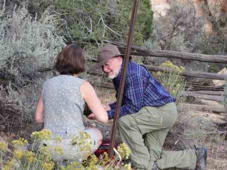 lens swap on the trail by Aase Christensen